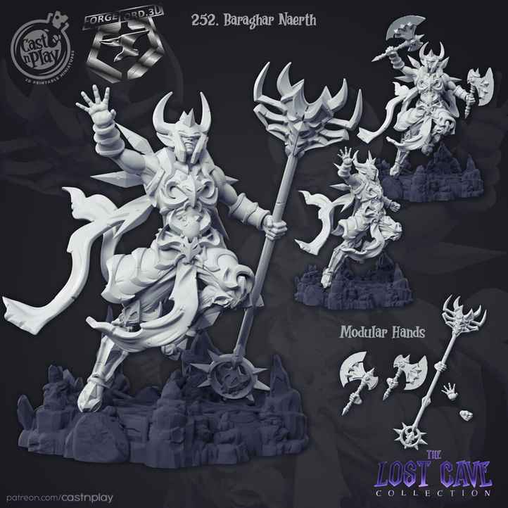 Baraghar-CastNPlay-The-Lost-Cave-Collection-October-figurines-fantasy-tabletop-RPG-3D-miniatures