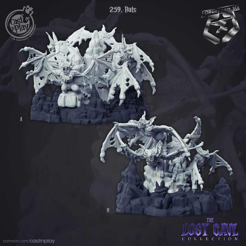 Bats-CastNPlay-The-Lost-Cave-Collection-October-figurines-fantasy-tabletop-RPG-3D-miniatures