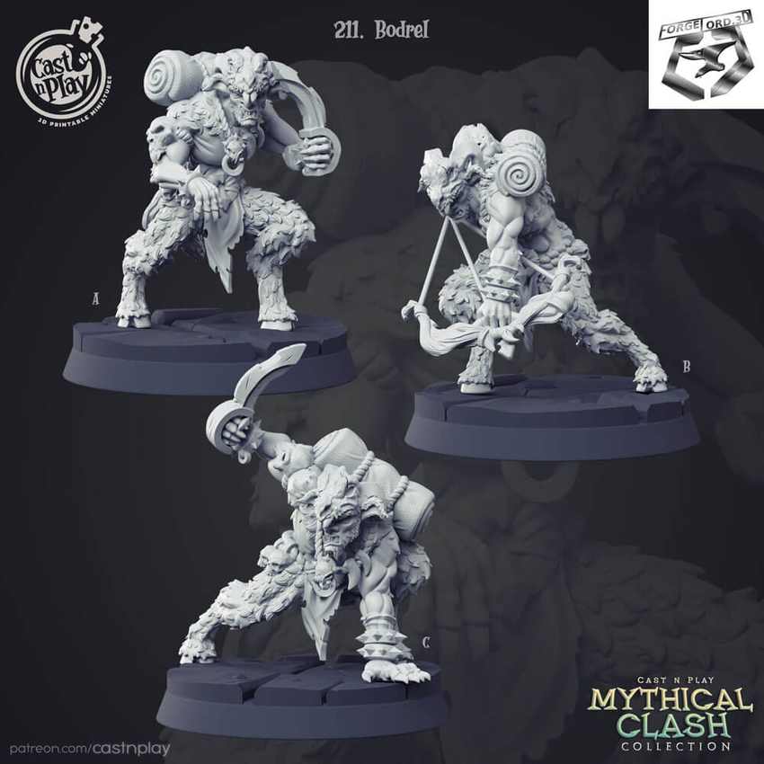 Bodrel-CastNPlay-Mythical-Clash-Collection-figurines-fantasy-tabletop-RPG-3D-miniatures