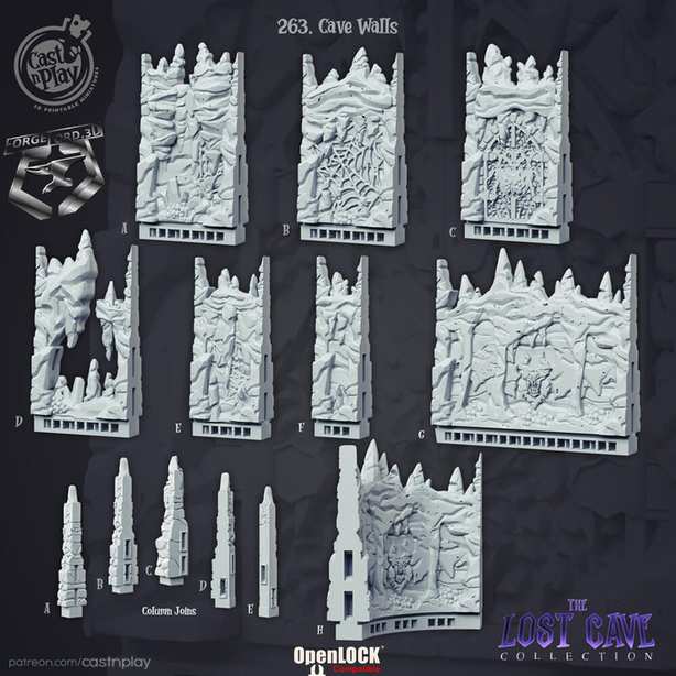 Cave-Walls-CastNPlay-The-Lost-Cave-Collection-October-decor-fantasy-tabletop-RPG-3D-miniatures