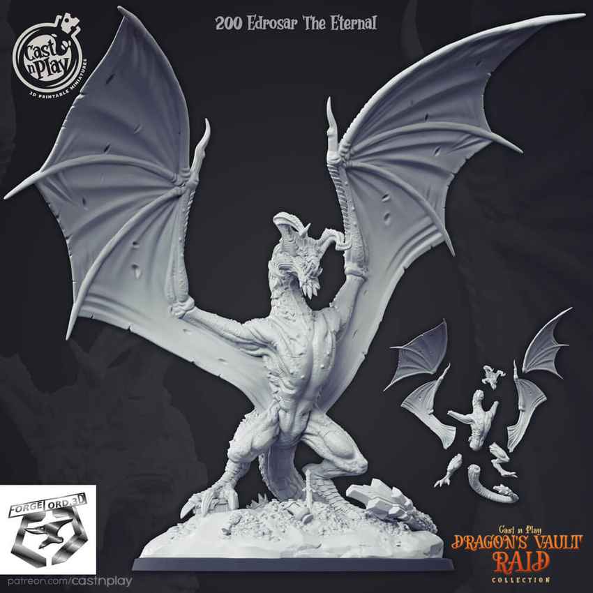 Edrosar-The-Eternal-CastNPlay-Dragons-Vault-Raid-Collection-figurines-fantasy-tabletop-RPG-3D-miniatures