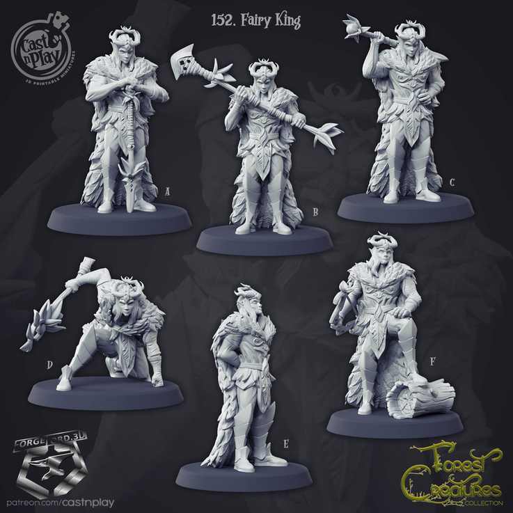 Fairy-King-CastNPlay-Forest-Creatures-Collection-fantasy-miniatures-tabletop-RPG