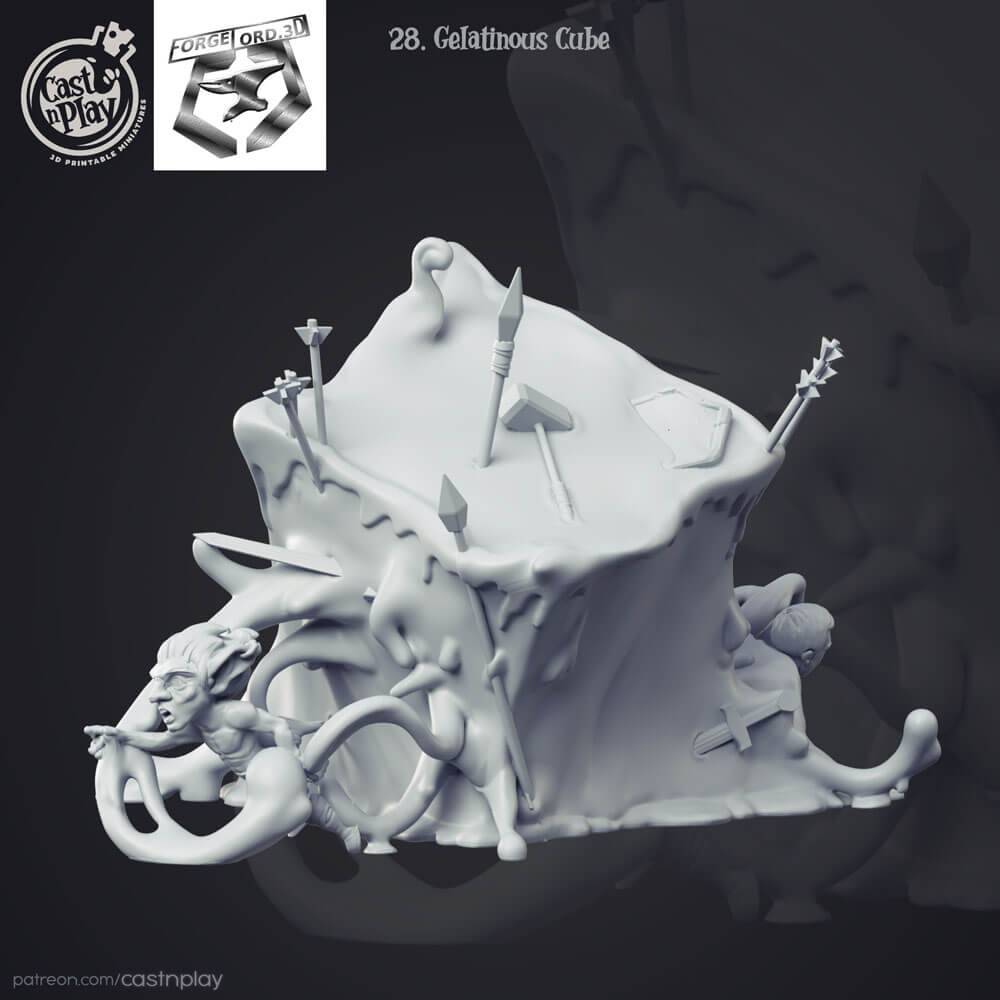 Gelatinous-Cube-CastNPlay-figurines-fantasy-tabletop-RPG-3D-miniatures