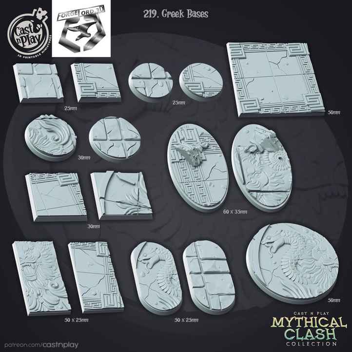 Greek-Bases-CastNPlay-Mythical-Clash-Collection-base-texture-diorama-fantasy-tabletop-RPG-3D-miniatures