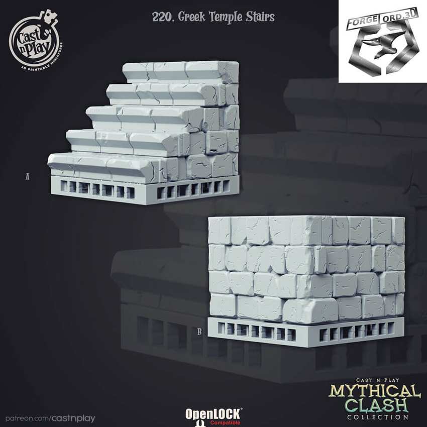 Greek-Temple-Stairs-CastNPlay-Mythical-Clash-Collection-decor-fantasy-tabletop-RPG-3D-miniatures