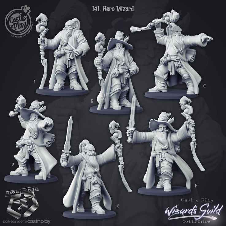 Hero-Wizard-CastNPlay-Wizard-Guild-Collection-fantasy-miniatures-tabletop-RPG