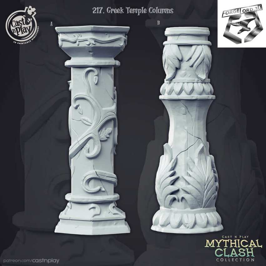 Mythical-Clash-Columns-CastNPlay-Mythical-Clash-Collection-decor-fantasy-tabletop-RPG-3D-miniatures