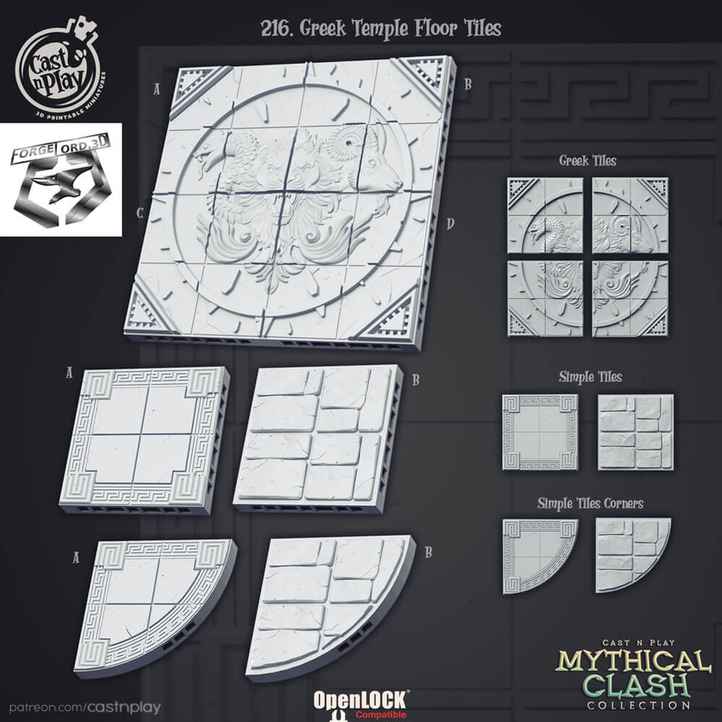 Mythical-Clash-FloorTiles-CastNPlay-Mythical-Clash-Collection-decor-fantasy-tabletop-RPG-3D-miniatures