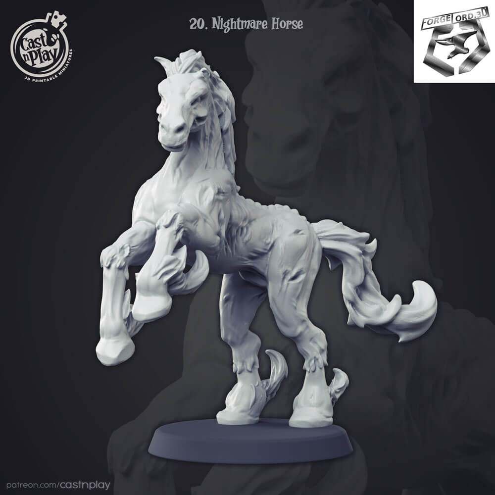 Nightmare-Horse-CastNPlay-figurines-fantasy-tabletop-RPG-3D-miniatures