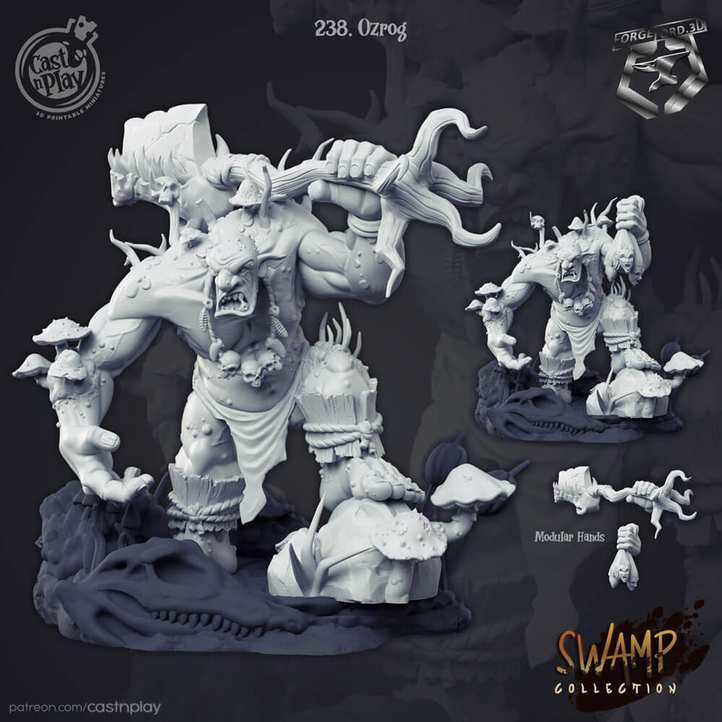 Ozrog-CastNPlay-Swamp-Collection-figurines-fantasy-tabletop-RPG-3D-miniatures