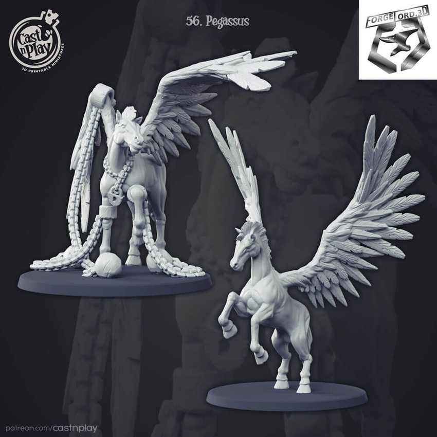 Pegassus-CastNPlay-figurines-fantasy-tabletop-RPG-3D-miniatures