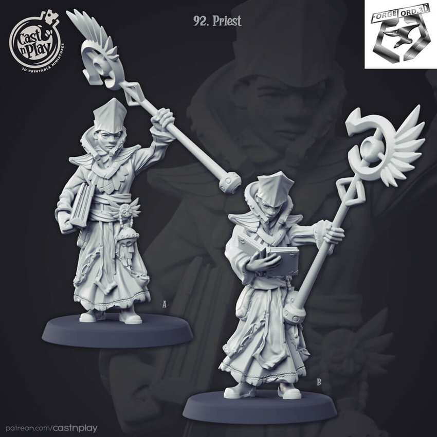 Priest-CastNPlay-figurines-fantasy-tabletop-RPG-3D-miniatures