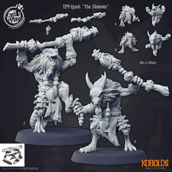 Qunk-TheShaman-CastNPlay-figurines-fantasy-tabletop-RPG-3D-miniatures