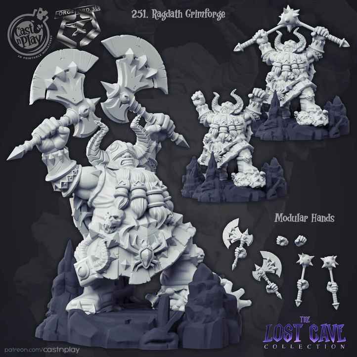Ragdath-CastNPlay-The-Lost-Cave-Collection-October-figurines-fantasy-tabletop-RPG-3D-miniatures