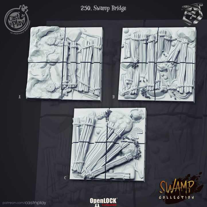 Swamp-Bridge-CastNPlay-Swamp-Collection-decor-fantasy-tabletop-RPG-3D-miniatures