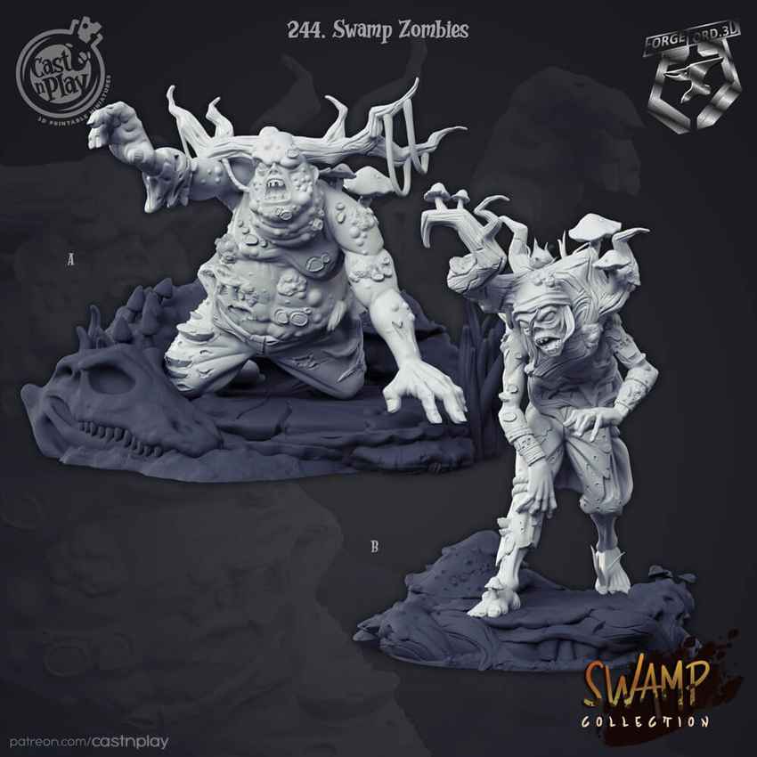 Swamp-Zombies-CastNPlay-Swamp-Collection-figurines-fantasy-tabletop-RPG-3D-miniatures