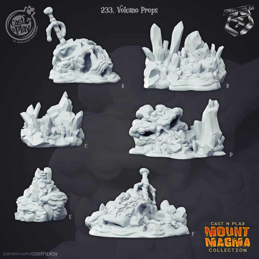 Volcano-Props-CastNPlay-Mount-Magma-Collection-decor-fantasy-tabletop-RPG-3D-miniatures