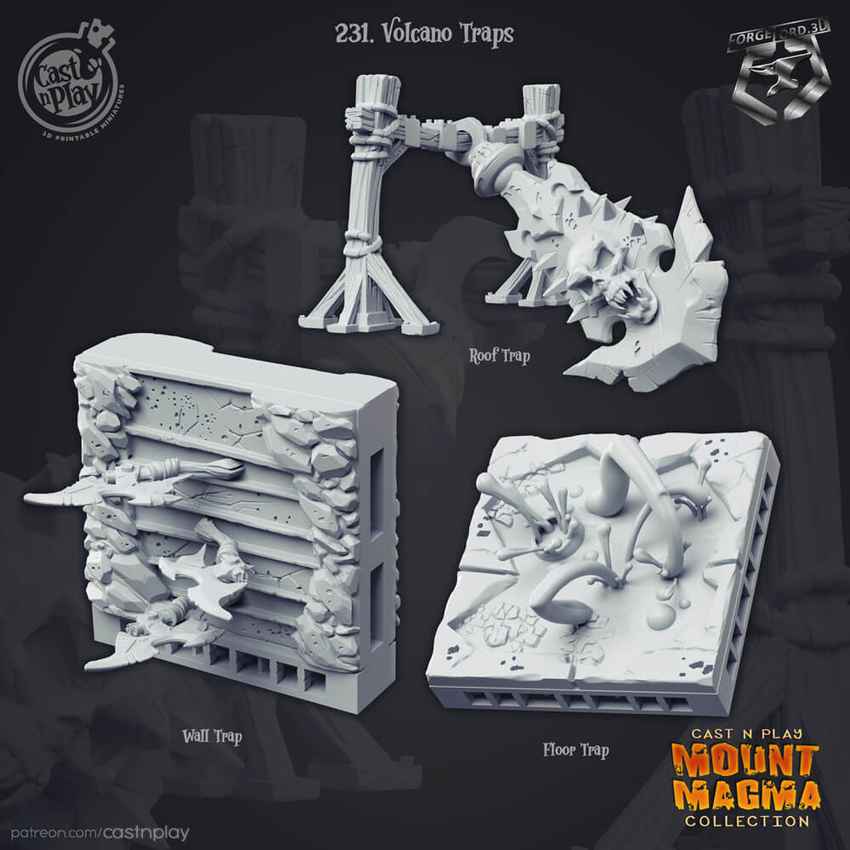 Volcano-Traps-CastNPlay-Mount-Magma-Collection-decor-fantasy-tabletop-RPG-3D-miniatures