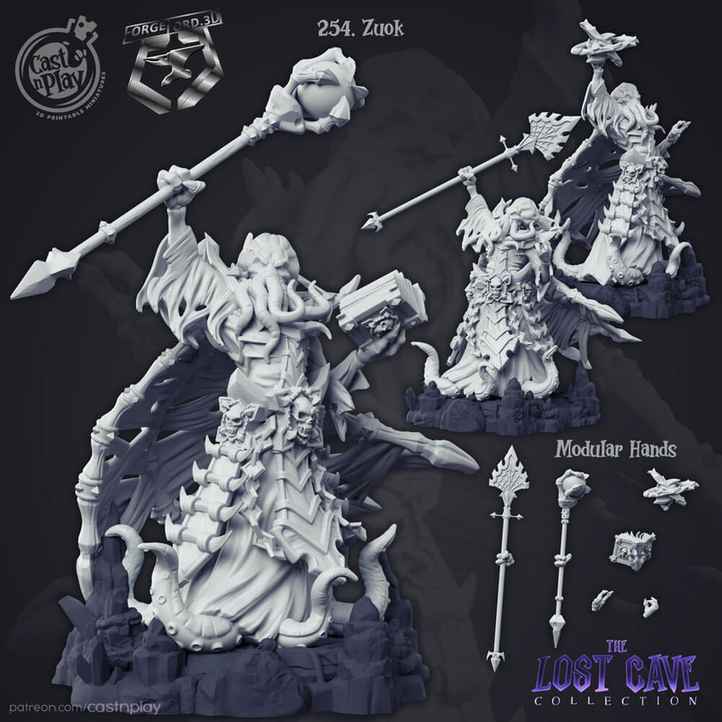 Zuok-CastNPlay-The-Lost-Cave-Collection-October-figurines-fantasy-tabletop-RPG-3D-miniatures