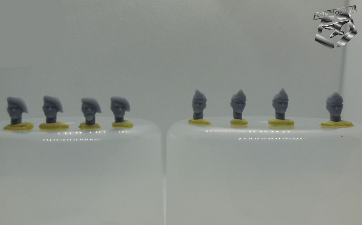 Alpine Hunter Heads and Heads with Caps-Eskice-Miniature-WWII-historical-figurine-3d-miniatures-tabletop-rpg