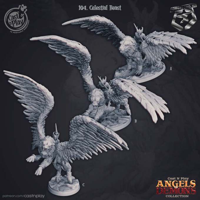 CelestialBeast-CastNPlay-Angel-Vs-Demon-Collection-fantasy-miniatures-tabletop-RPG-beast