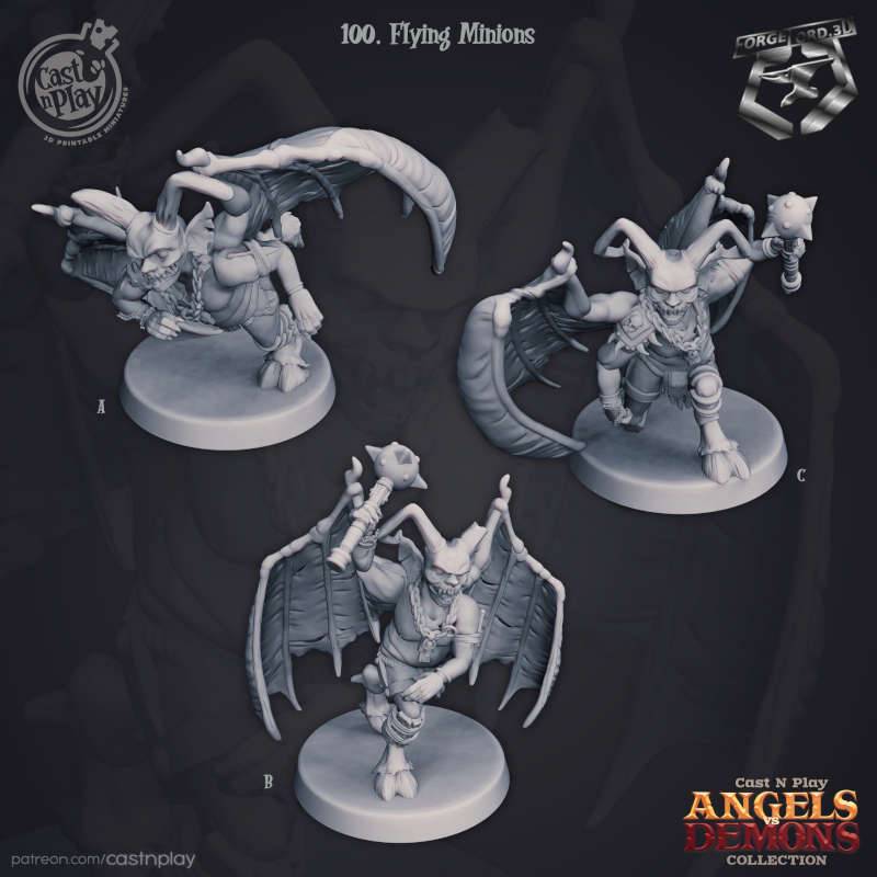 Flying-Minions-3D-MINIATURES-ANGEL-VS-DEMONS-COLLECTION-CASTNPLAY-DEMON-MINIONS