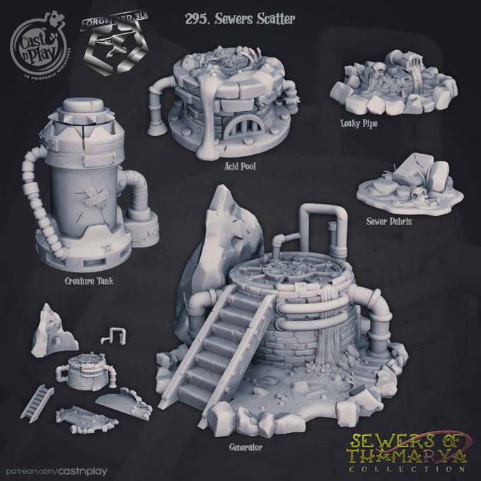 Sewers-Scatter-CastNPlay-Sewers-Thamarya-Collection-decor-fantasy-tabletop-RPG-3D-miniatures