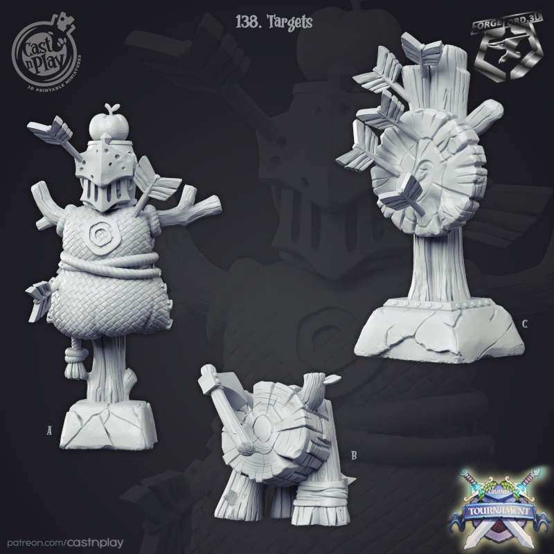 Targets-3D-MINIATURES-CASTNPLAY-CIVIKU-TOURNAMENT-DECOR-FANTASY-PACK-RPG-TRAINING-TARGET