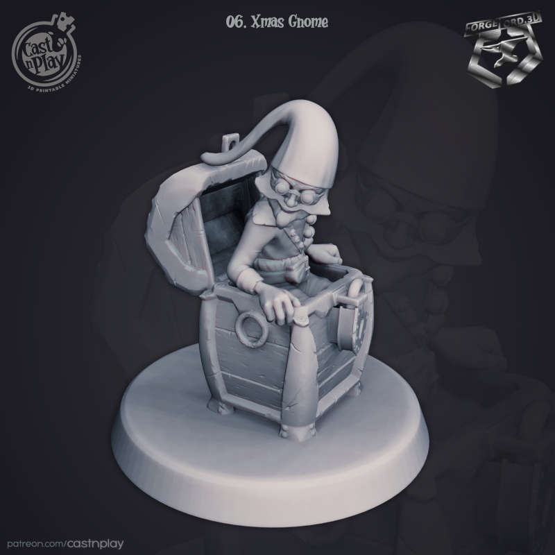 Xmas-Gnome-3D-MINIATURES-CASTNPLAY-fantasy-rpg