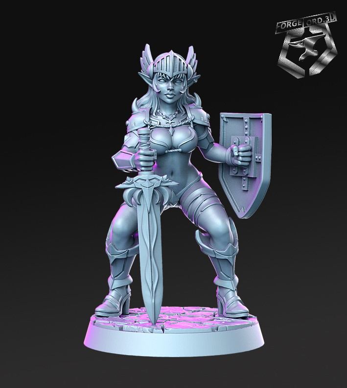 Xyrena-RN-Estudio-the-royal-guard-collection-figurines-fantasy-tabletop-RPG-3D-miniatures