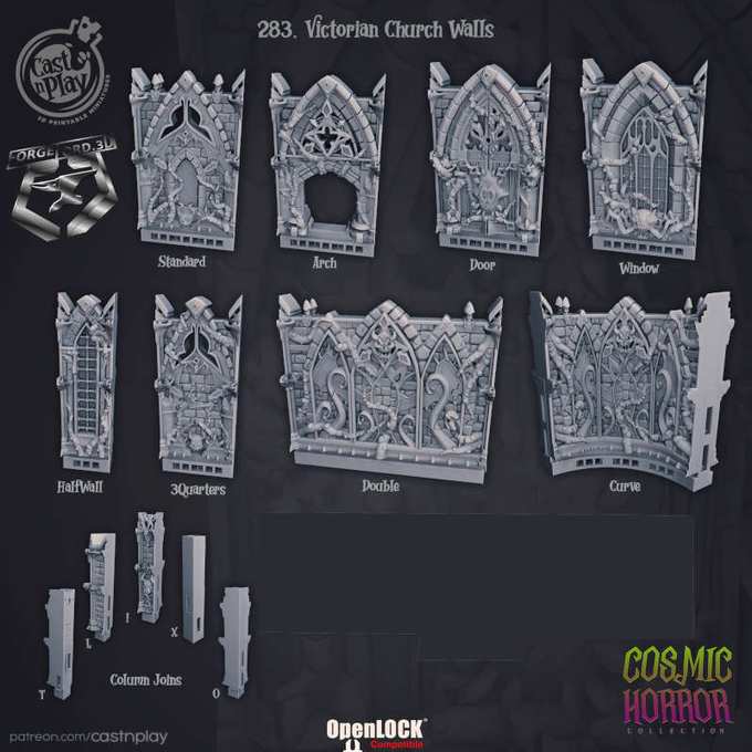 victorian-church-wall-CastNPlay-Cosmic-Horror-Collection-decor-fantasy-tabletop-RPG-3D-miniatures