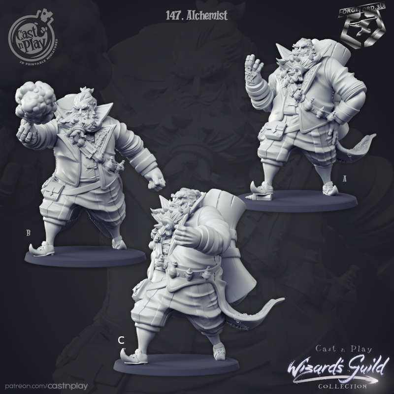 Alchemist-CastNPlay-wizard's-Guild-Collection-fantasy-miniatures-tabletop-RPG-hero