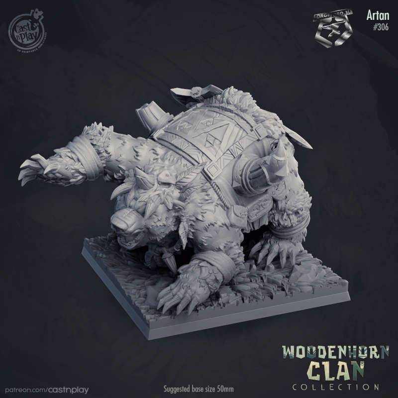 Artan-CastNPlay-woodenhorn-clan-Collection-fantasy-miniatures-tabletop-RPG-bear