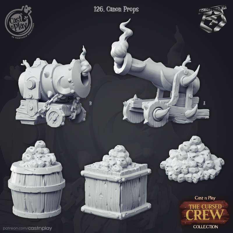 Canon-Props-CastNPlay-Curced-crew-Collection-decor-fantasy-tabletop-RPG-3D-miniatures