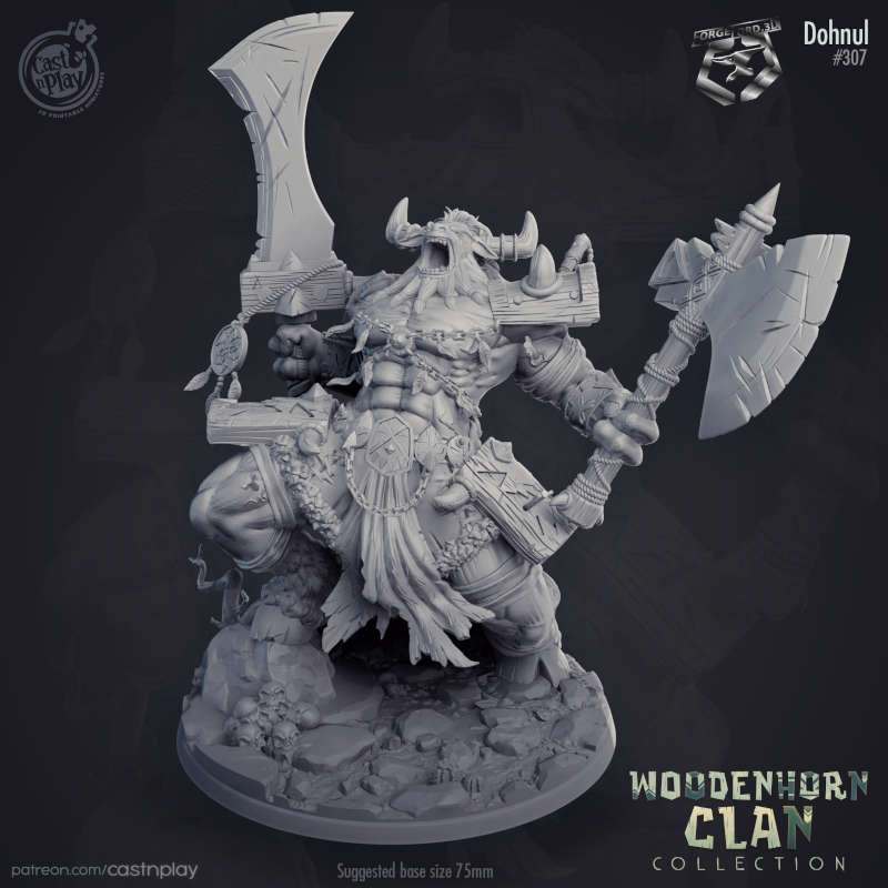 Dohnul-CastNPlay-woodenhorn-clan-Collection-fantasy-miniatures-tabletop-RPG-hero