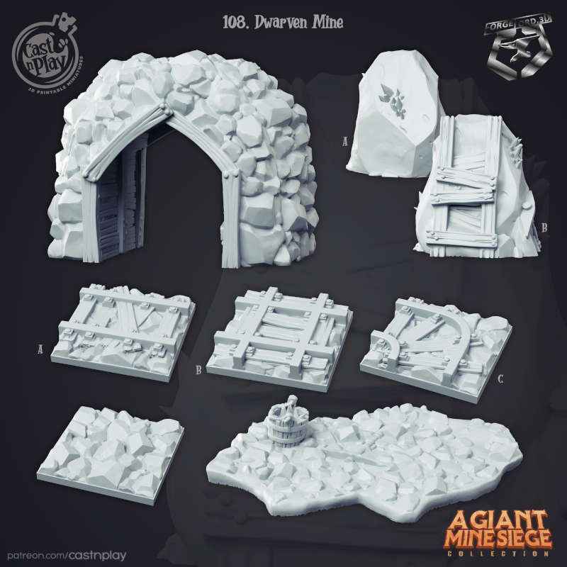 Dwarven-Mine-CastNPlay-giant-mine-siege-Collection-fantasy-miniatures-tabletop-RPG-3d-decor
