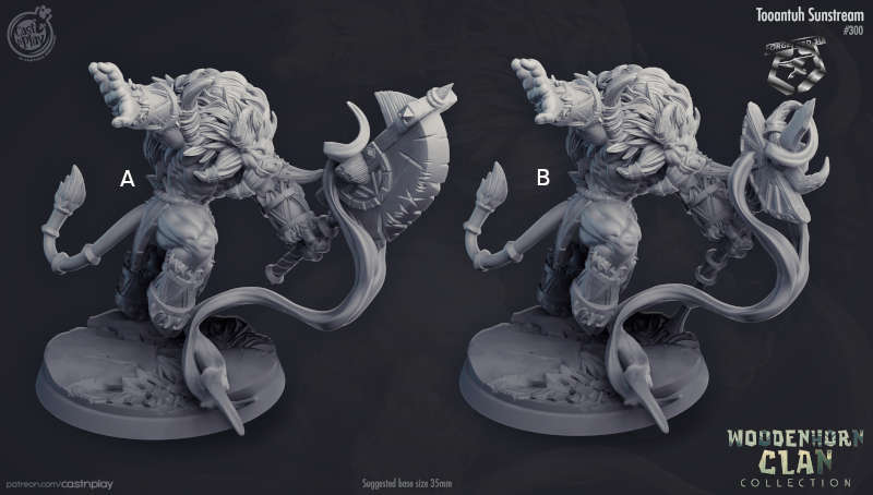 Toonantuh-Sunstream-CastNPlay-woodenhorn-clan-Collection-fantasy-miniatures-tabletop-RPG-hero
