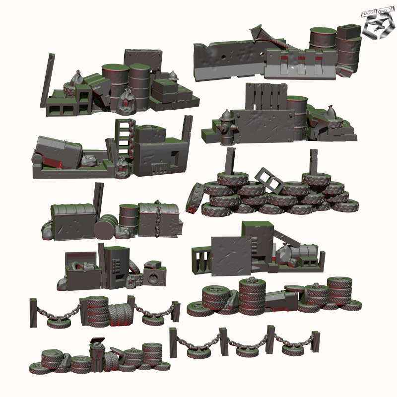 Strait-barricades-kit-3D-miniatures-Eskice-Miniature-craft-and-furious