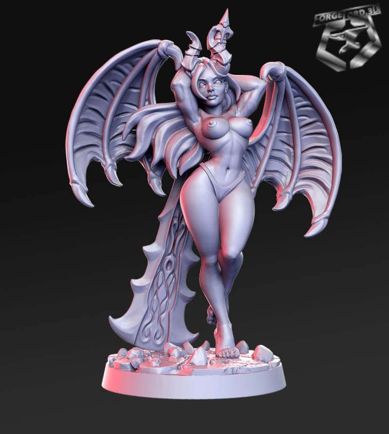 akisha-RN-Estudio-welcome-to-the-abyss-collection-figurines-fantasy-tabletop-RPG-3D-miniatures-demon-female