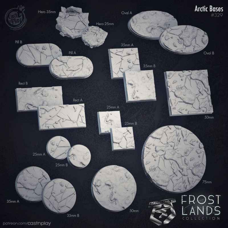 Arctic-Bases-CastNPlay-frostland-Collection-base-texture-diorama-fantasy-tabletop-RPG-3D-miniatures