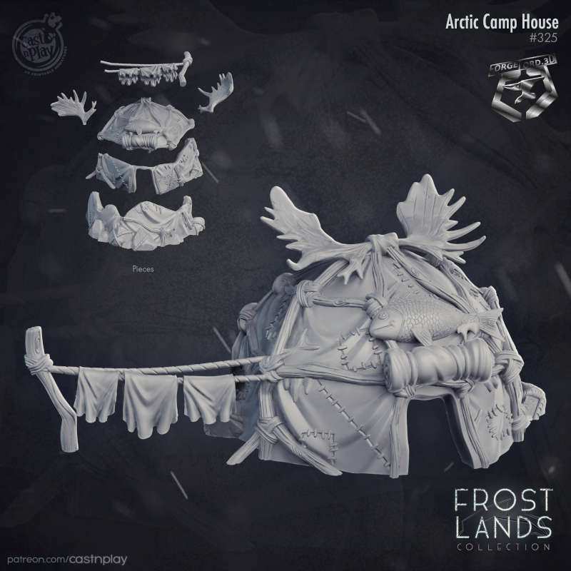Arctic-Camp-House-CastNPlay-frostland-Collection-fantasy-miniatures-tabletop-RPG