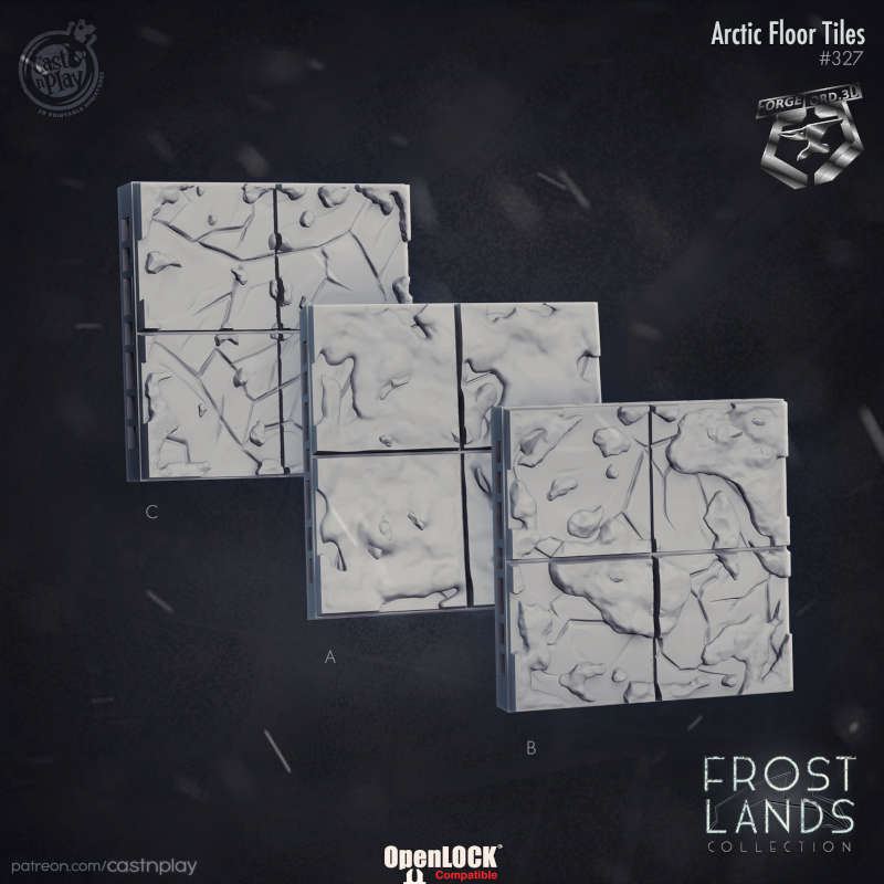 Arctic-Floor-Tiles-CastNPlay-frostland-Collection-decor-fantasy-tabletop-RPG-3D-miniatures