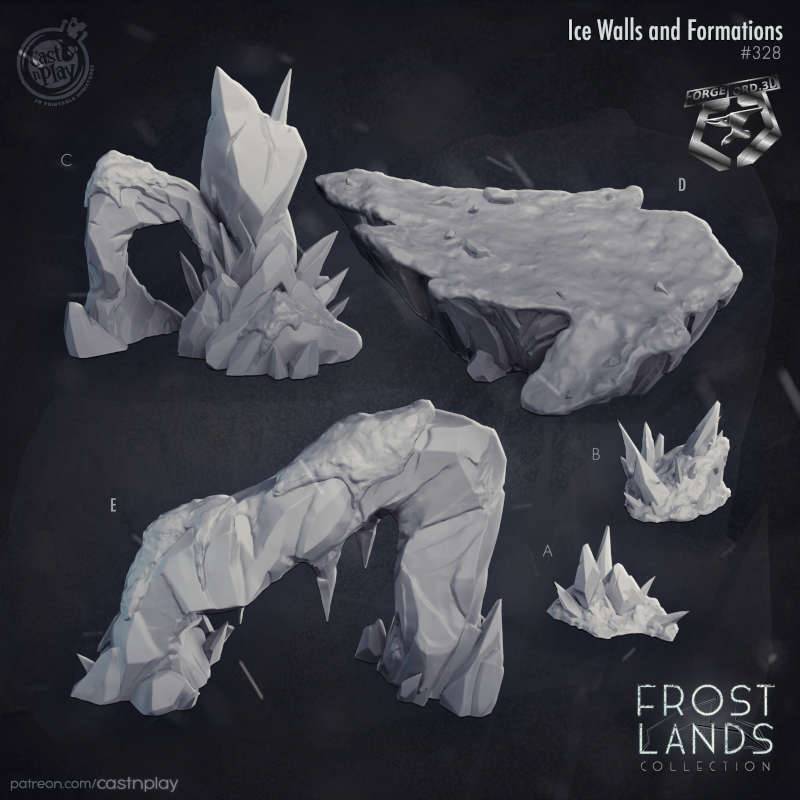 Arctic-Walls-CastNPlay-frostland-Collection-fantasy-miniatures-tabletop-RPG