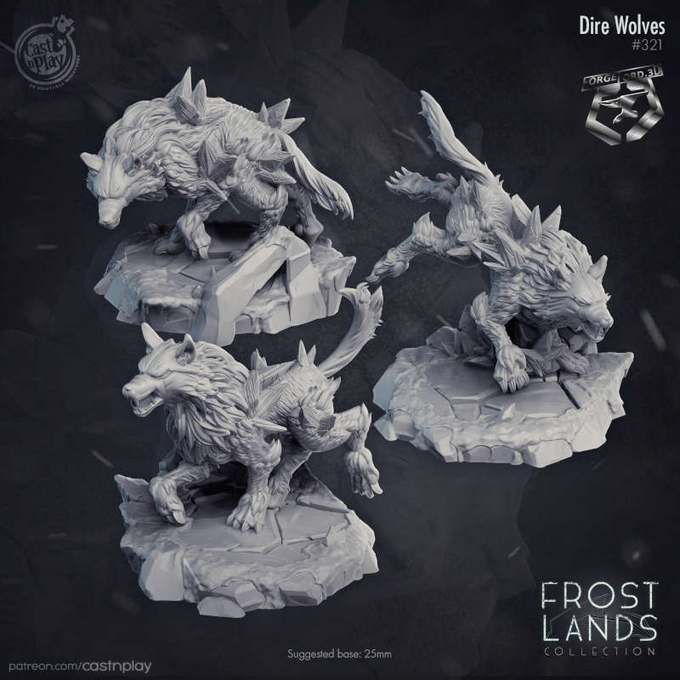 Dire-Wolf-CastNPlay-frostland-Collection-fantasy-miniatures-tabletop-RPG