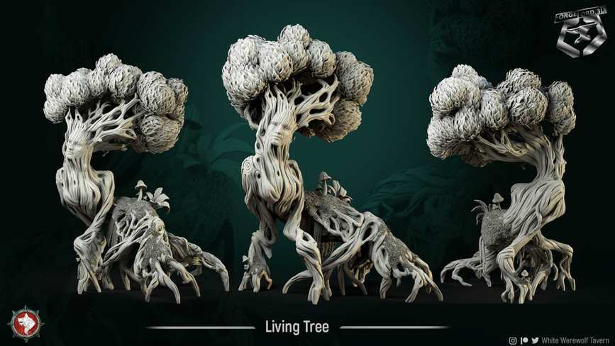 Living-Tree-statue-75mm-figurines-fantasy-tabletop-RPG-3D-miniatures-white-werewolf-tavern
