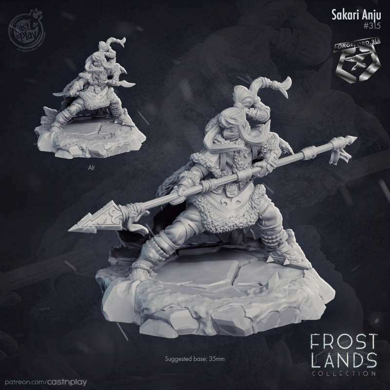 Sakari-Anju-CastNPlay-frostland-Collection-fantasy-miniatures-tabletop-RPG-hero