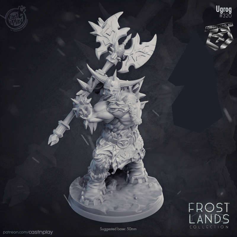Ugrog-CastNPlay-frostland-Collection-fantasy-miniatures-tabletop-RPG-hero