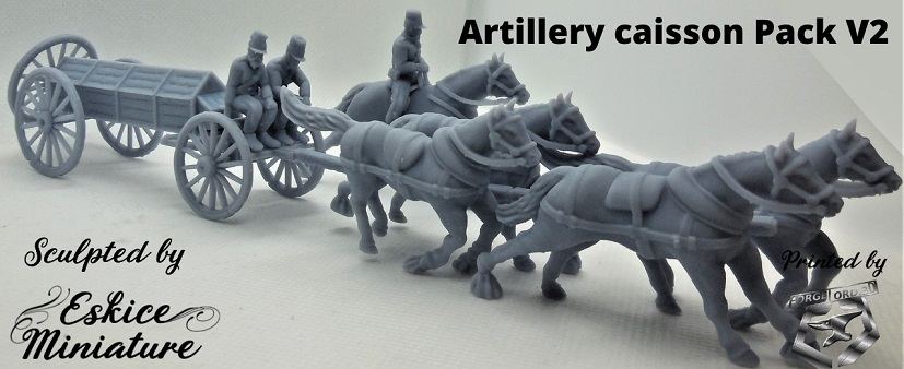 cossack-Artillery-caisson-V2-Figurines-3D-miniatures-Eskice-Miniature-historical