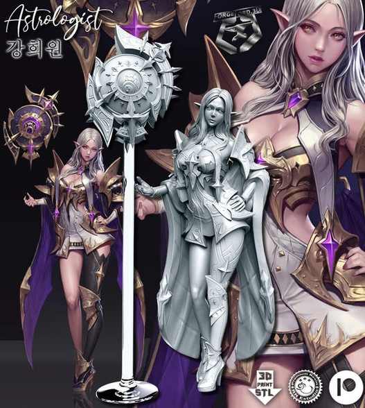 Astrologist-statue-75mm-RN-Estudio-figurines-fantasy-tabletop-RPG-3D-miniatures-1
