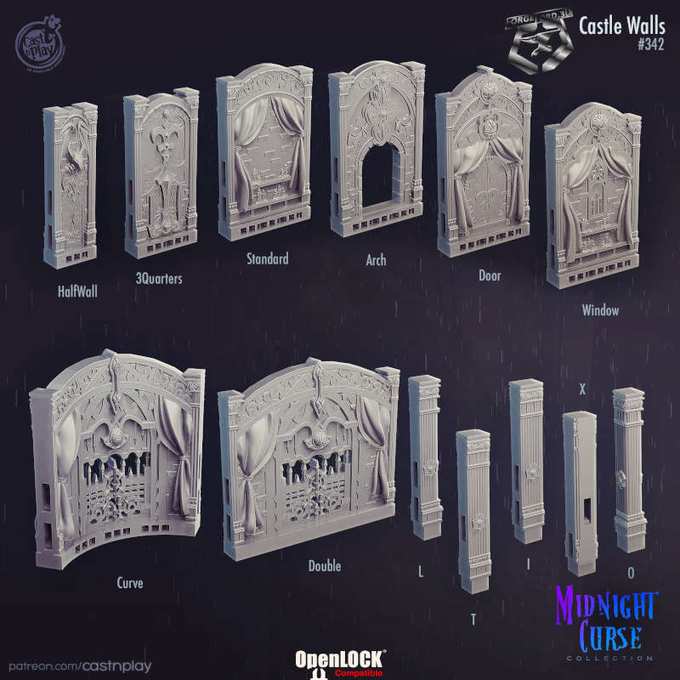 Castle-walls-Midnight-Curse-CastNPlay-Collection-decor-fantasy-tabletop-RPG-3D-miniatures